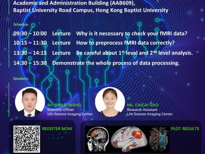 Life Science Imaging Center Workshop 2024 Series: Data processing for functional Magnetic Resonance Imaging (fMRI)