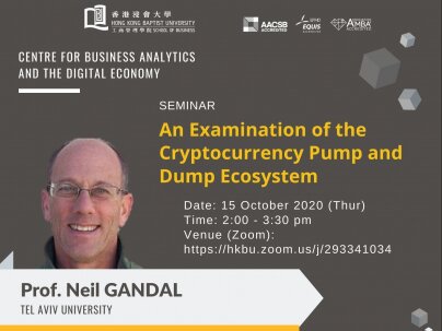 CBADE Seminar: An Examination of the Crytocurrency Pump and Dump Ecosystem