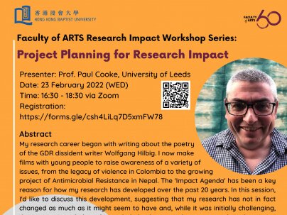 Faculty of ARTS Research Impact Workshop Series: Project Planning for Research Impact